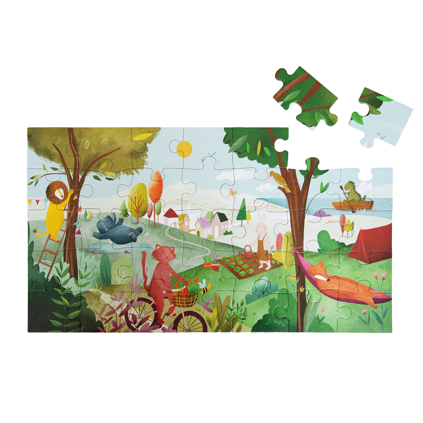 Shape puzzle - Summer day - 35 pcs